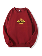 Custom Solid Round Neck Thermal Pullover Sweatshirt