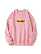 Custom Solid Round Neck Thermal Pullover Sweatshirt