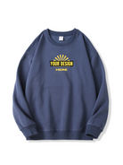 Custom Solid Round Neck Thermal Pullover Sweatshirt 