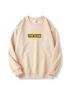 Custom Solid Round Neck Thermal Pullover Sweatshirt 