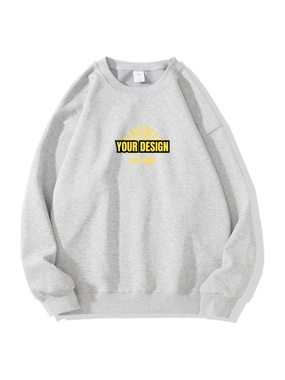 Custom Solid Round Neck Thermal Pullover Sweatshirt 