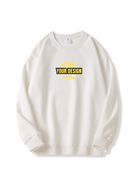 Custom Solid Round Neck Thermal Pullover Sweatshirt 