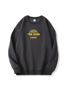 Custom Solid Round Neck Thermal Pullover Sweatshirt 