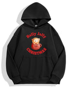 Holly Jolly Christmas Printed Cotton Hoodie