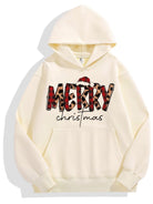 Custom Merry Christmas Festive Cotton Hoodie