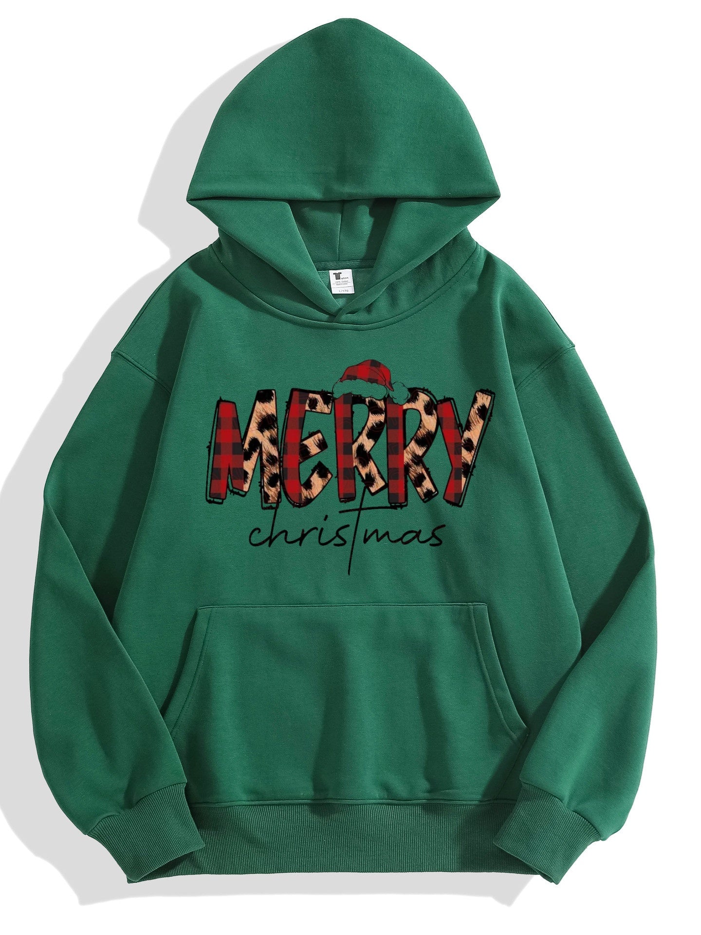 Custom Merry Christmas Festive Cotton Hoodie