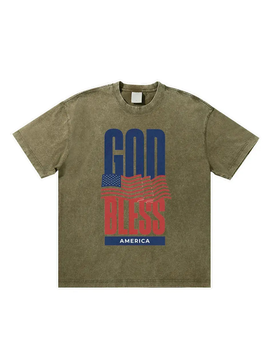 God Bless Independence Day Custom T-shirts