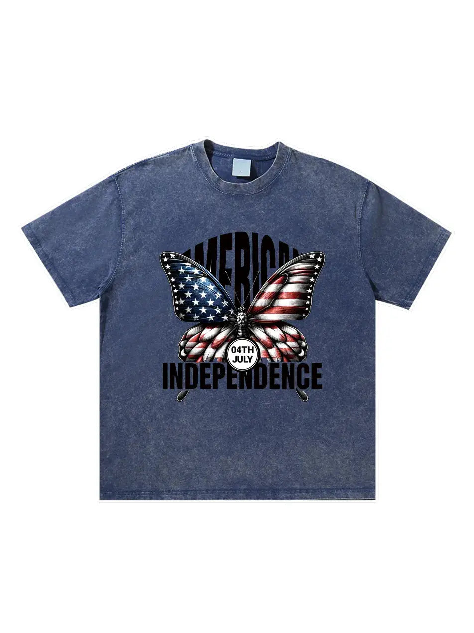 Butterfly Independence Day Custom T-shirts