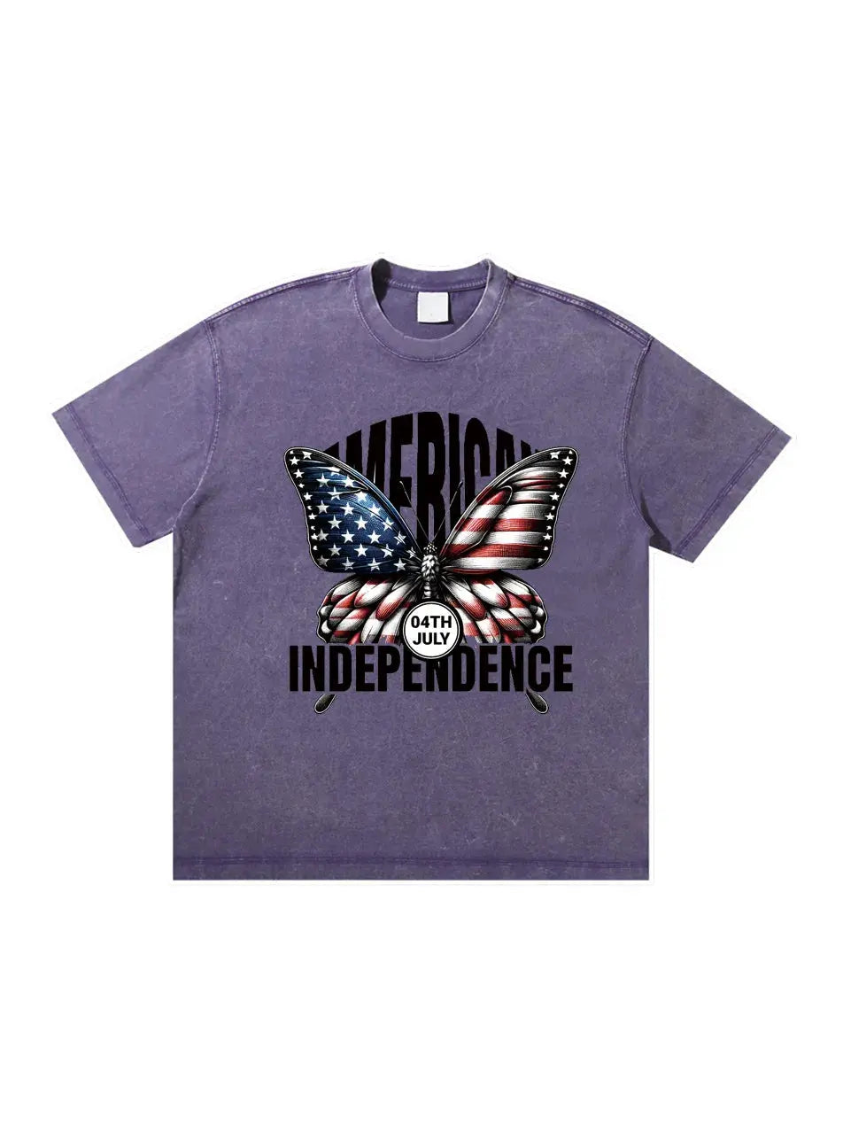 Butterfly Independence Day Custom T-shirts