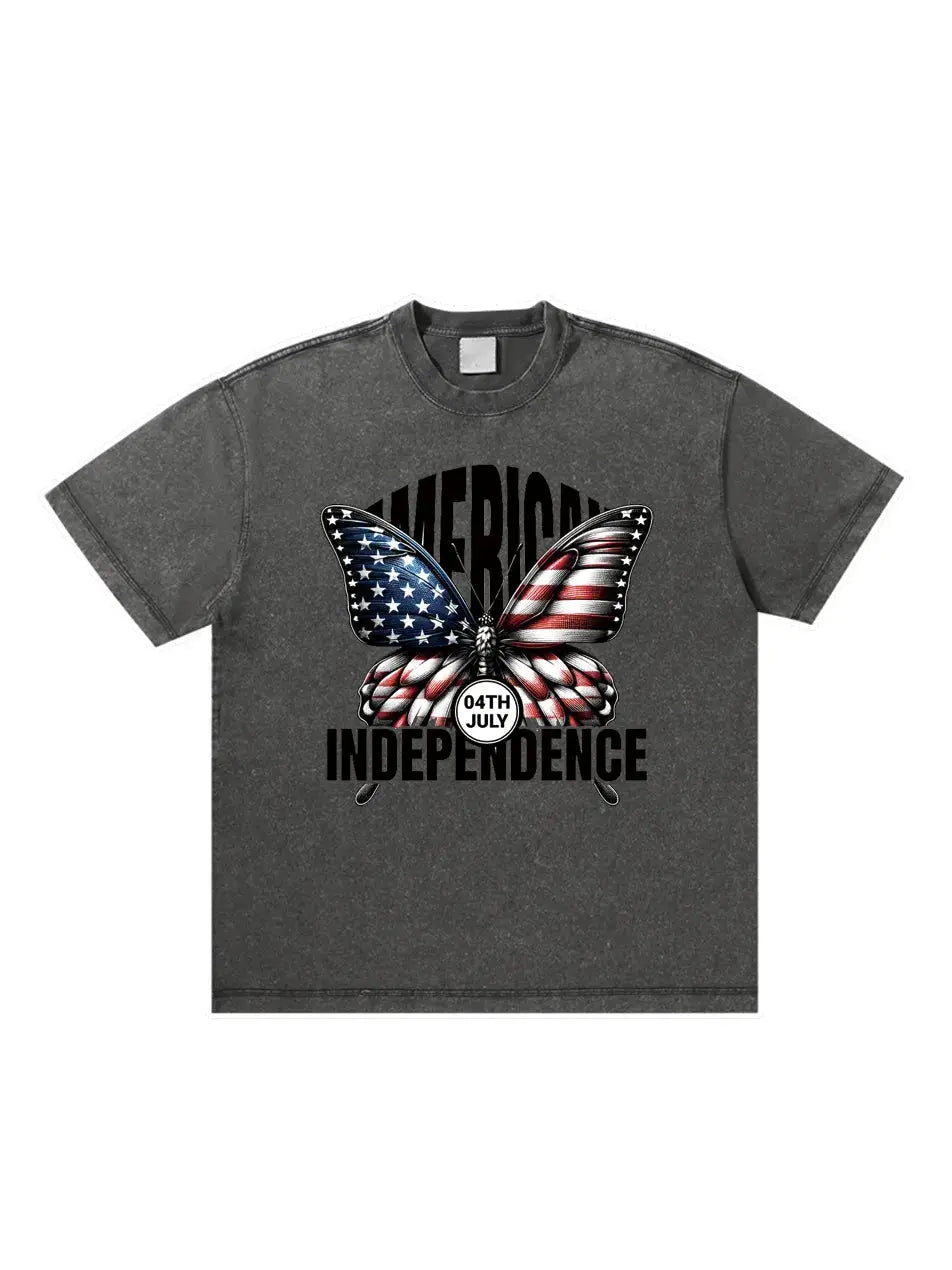 Butterfly Independence Day Custom T-shirts