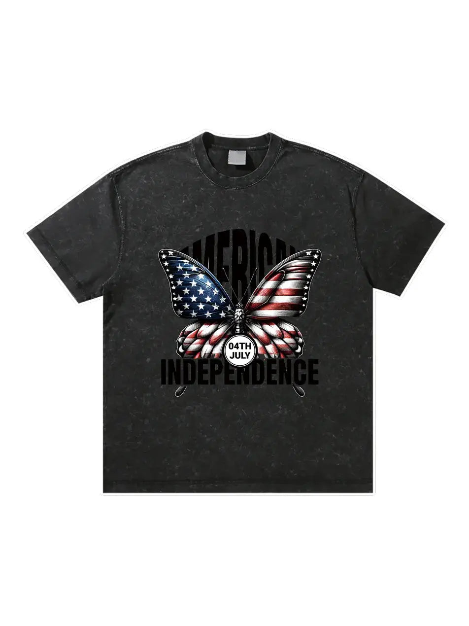 Butterfly Independence Day Custom T-shirts