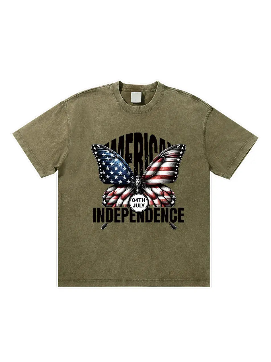 Butterfly Independence Day Custom T-shirts