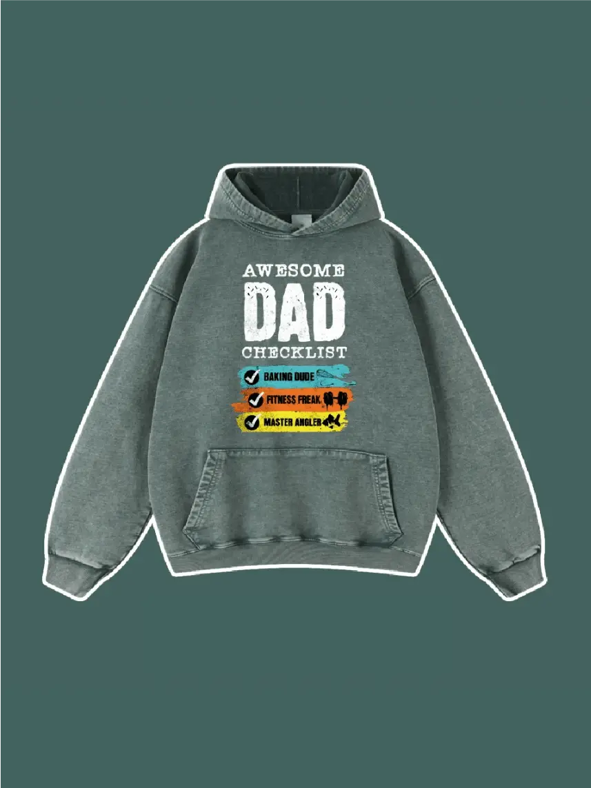 Awesome Dad Checklist Graphic Hoodie - Emma Bridess