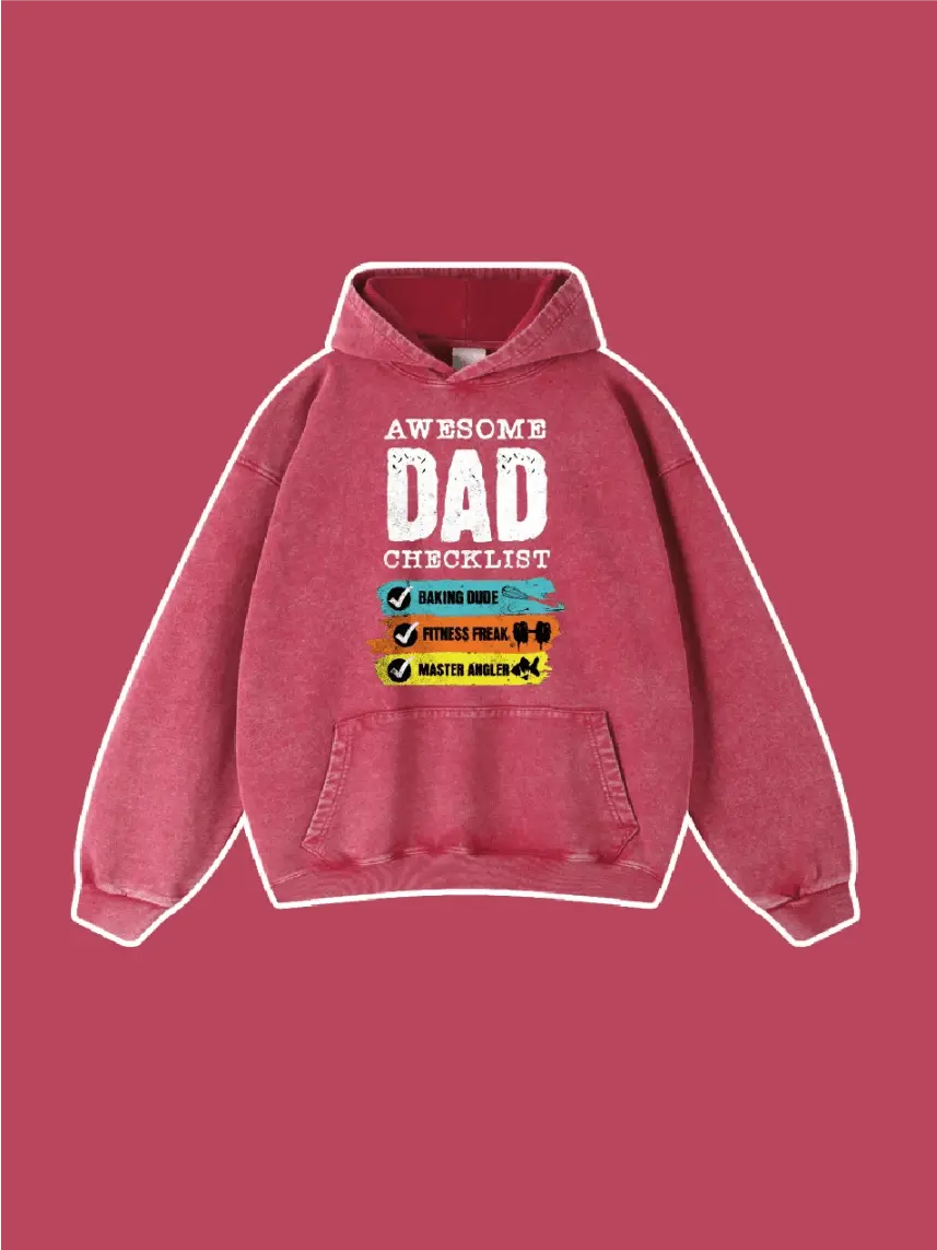 Awesome Dad Checklist Graphic Hoodie - Emma Bridess