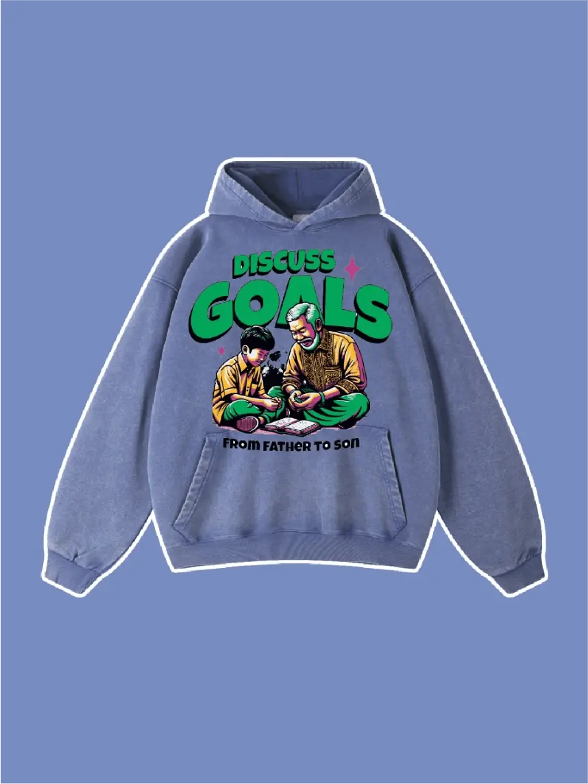 Discuss Goals With Dad Graphic Hoodie - Emma Bridess