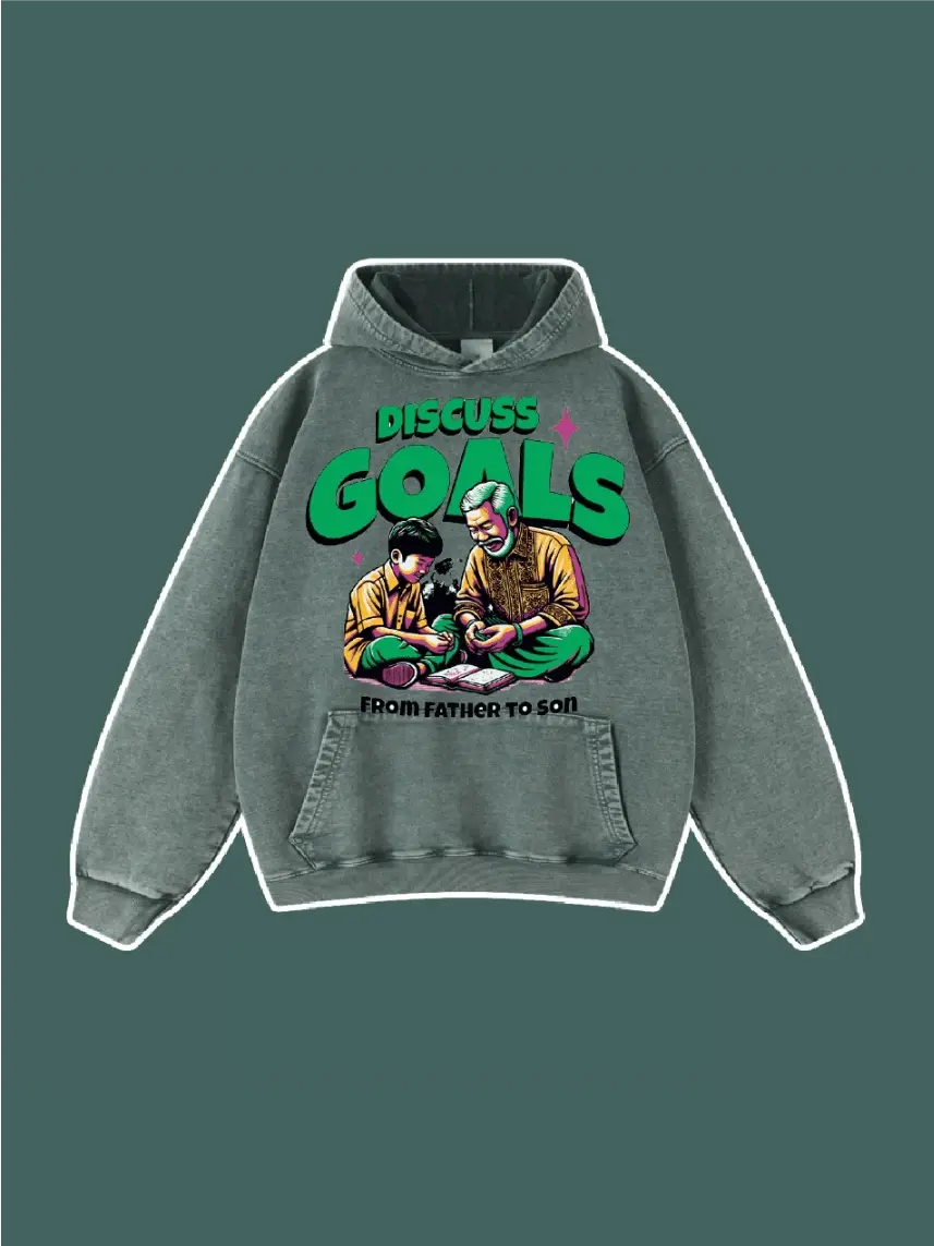 Discuss Goals With Dad Graphic Hoodie - Emma Bridess