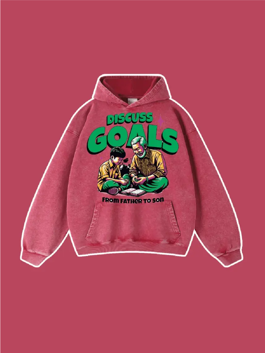 Discuss Goals With Dad Graphic Hoodie - Emma Bridess