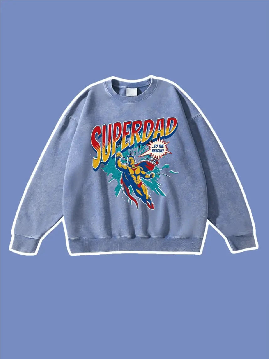 Super Dad To The Rescue Graphic Sweatshirt - Emma Bridess