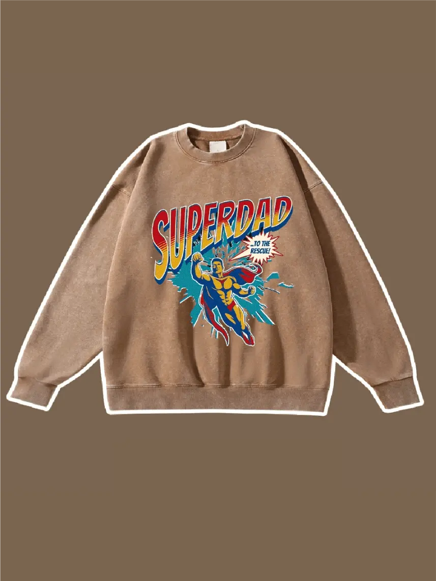 Super Dad To The Rescue Graphic Sweatshirt - Emma Bridess