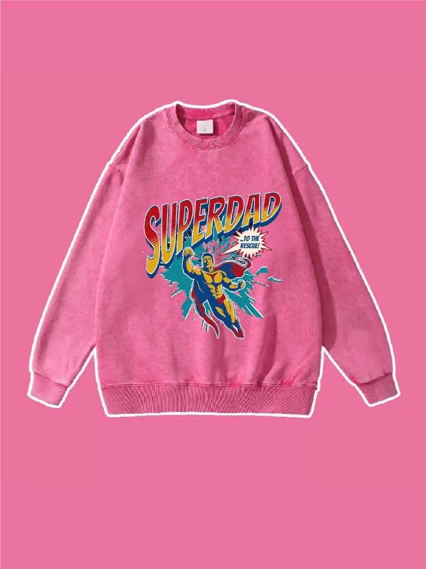 Super Dad To The Rescue Graphic Sweatshirt - Emma Bridess