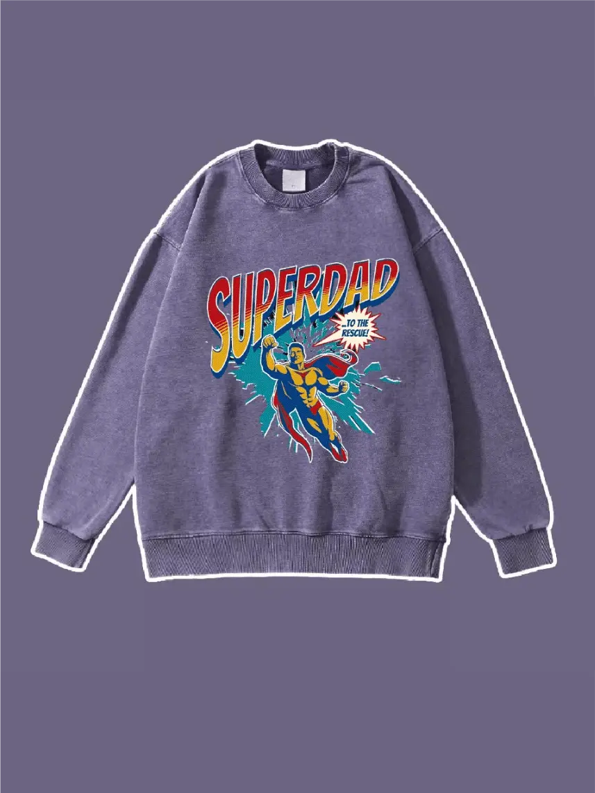 Super Dad To The Rescue Graphic Sweatshirt - Emma Bridess