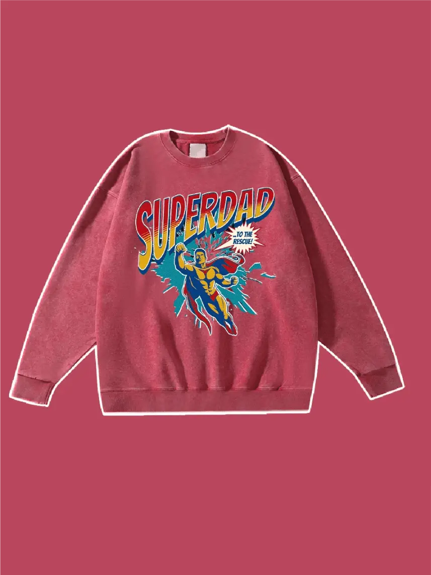 Super Dad To The Rescue Graphic Sweatshirt - Emma Bridess