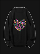 Big Thanks Heart Graphic Sweatshirt