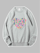 Big Thanks Heart Graphic Sweatshirt