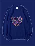 Big Thanks Heart Graphic Sweatshirt