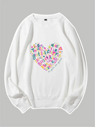 Big Thanks Heart Graphic Sweatshirt