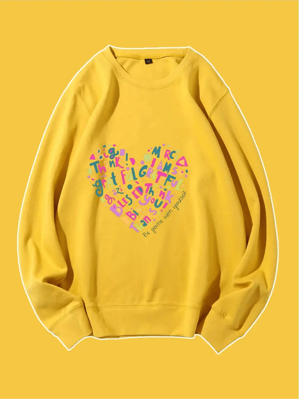 Big Thanks Heart Graphic Sweatshirt