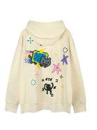 Women's Cartoon Graphic Zip-up Hoodie - Emma Bridess