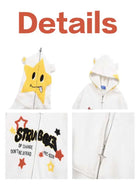 Star Letter Graphic Full Zip-up Hoodie - Emma Bridess