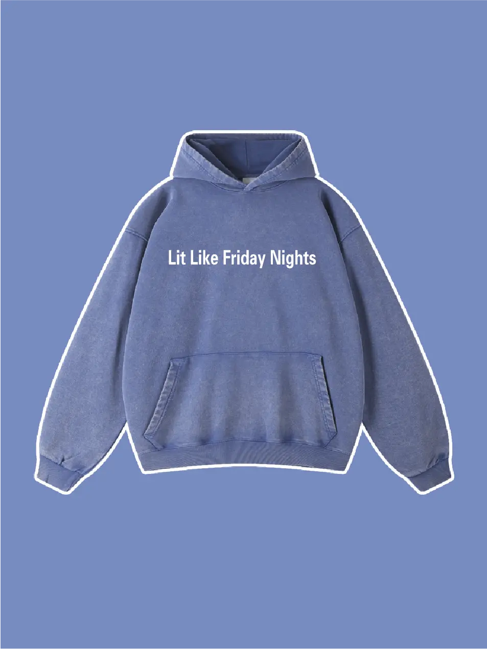 Lit Like Friday Nights Embroidered Hoodie - Emma Bridess