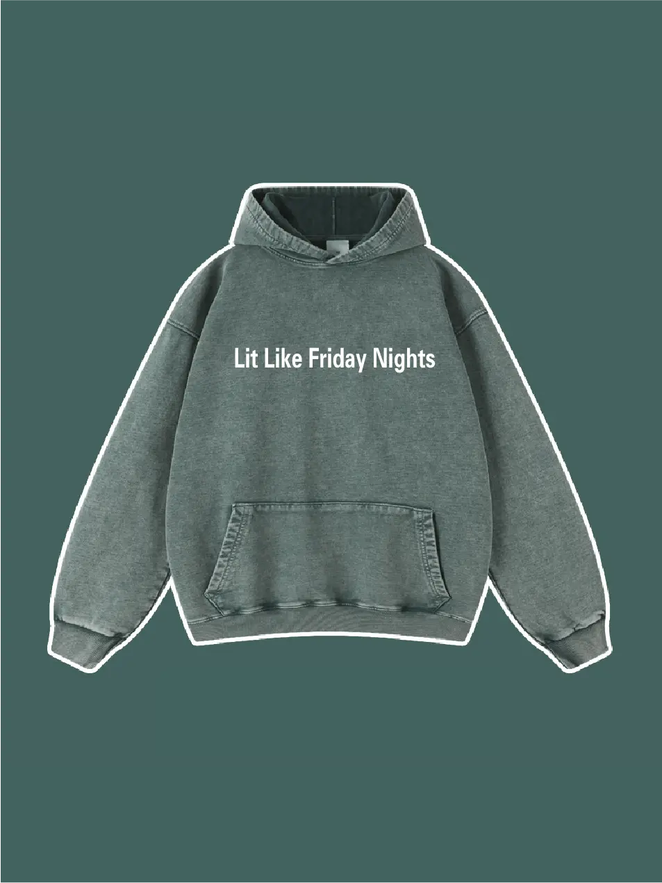 Lit Like Friday Nights Embroidered Hoodie - Emma Bridess