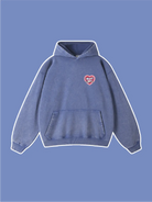 Heart Pattern Washed Vintage Hoodie - Emma Bridess