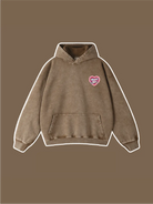 Heart Pattern Washed Vintage Hoodie - Emma Bridess