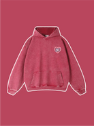 Heart Pattern Washed Vintage Hoodie - Emma Bridess