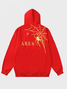 Men's Spider Web Graphic Kangaroo Pocket Hoodie