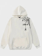 Men's Spider Web Graphic Kangaroo Pocket Hoodie