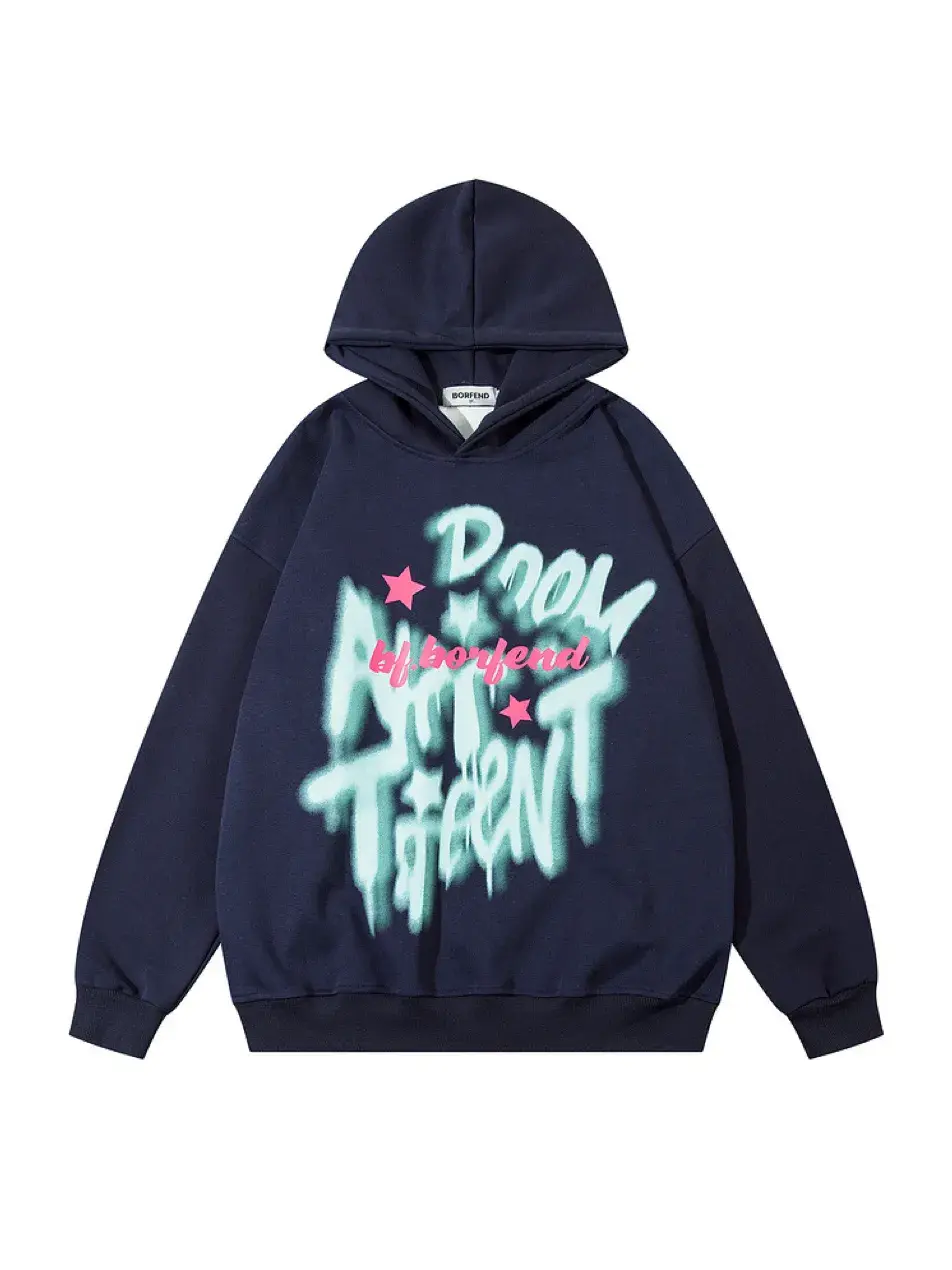 Women's Y2K Letter Graphic Hoodie