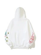 White Funny Graphic Hoodie