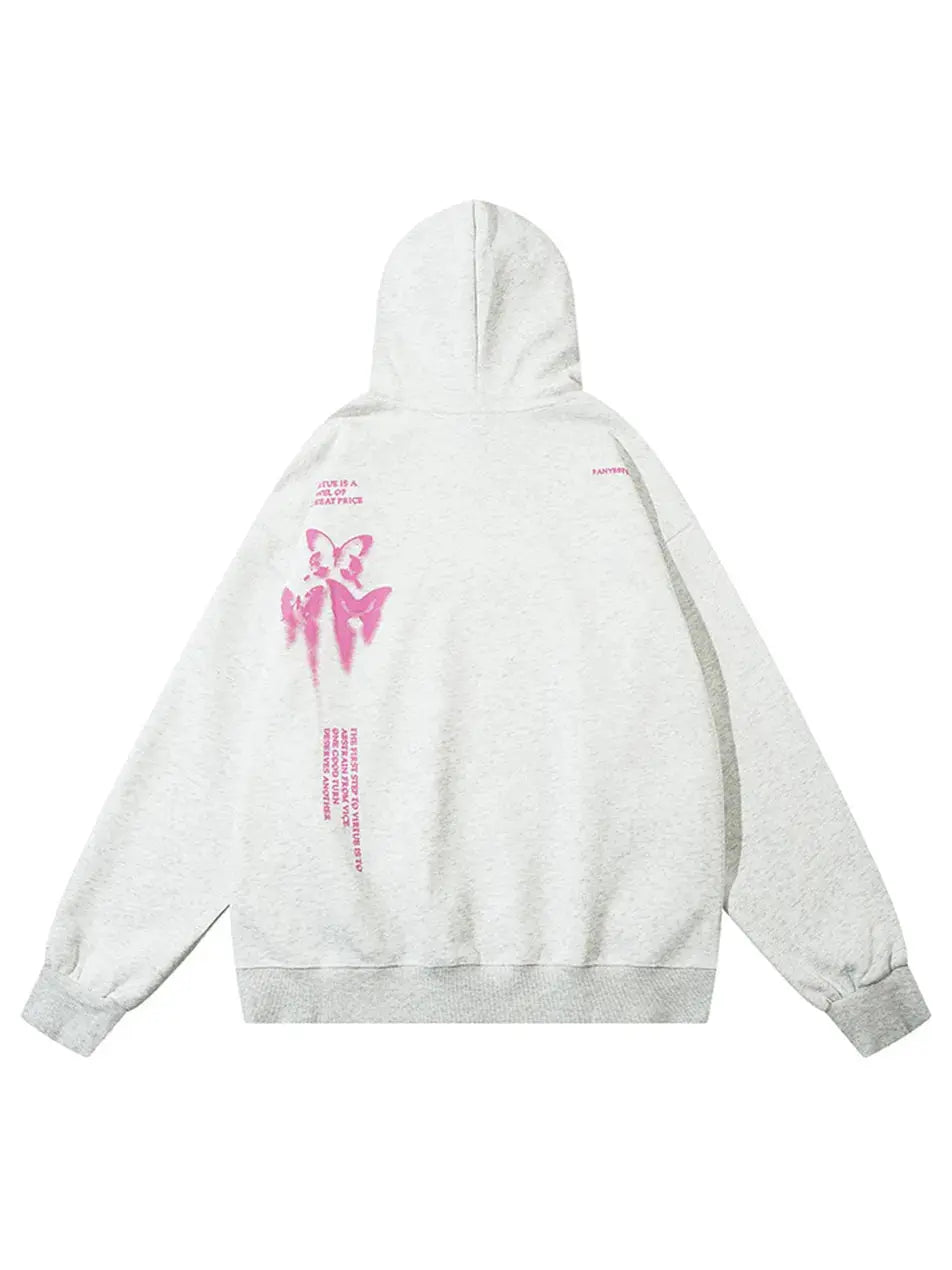 Women Y2K Butterfly Printed Hoodie