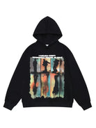 Colorful Blurred Portrait Printed Hoodie