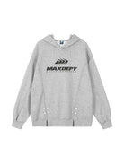 Women Slit Letter Printing Hoodie