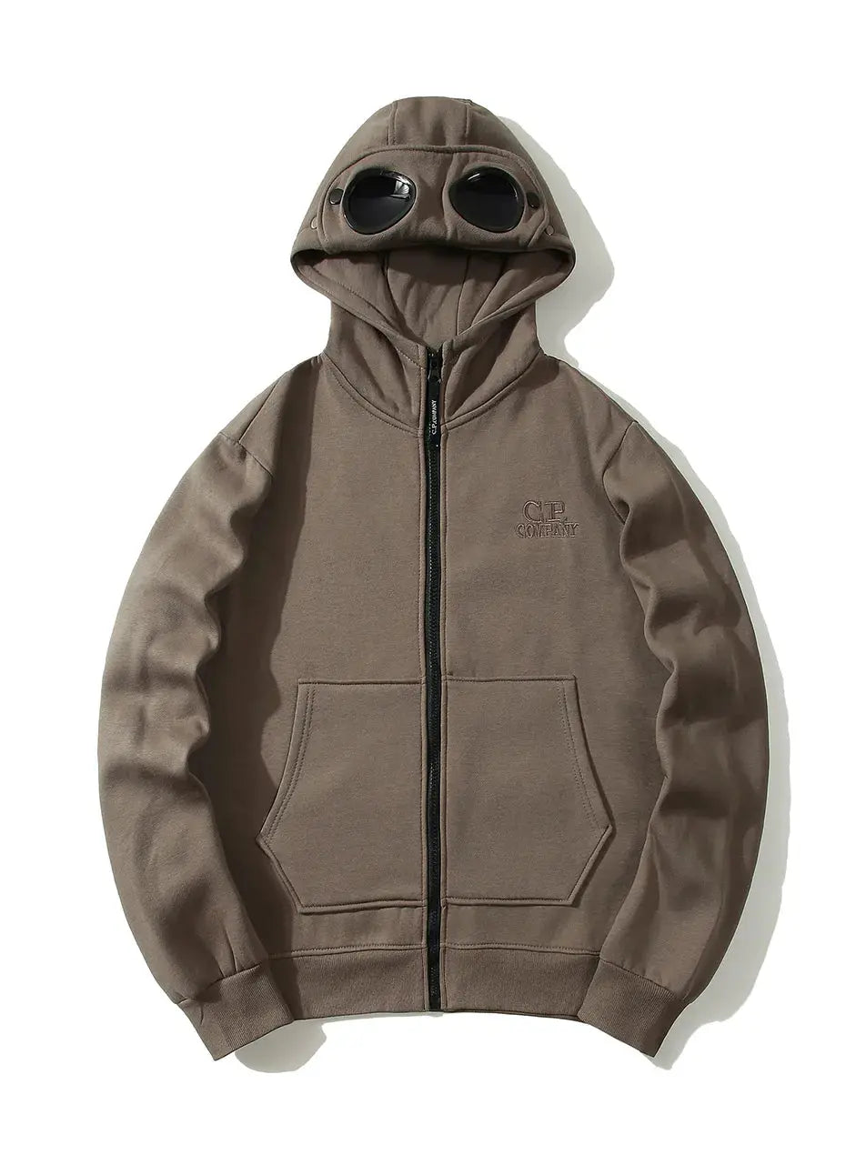 Zipper Hoodie with Round Lens