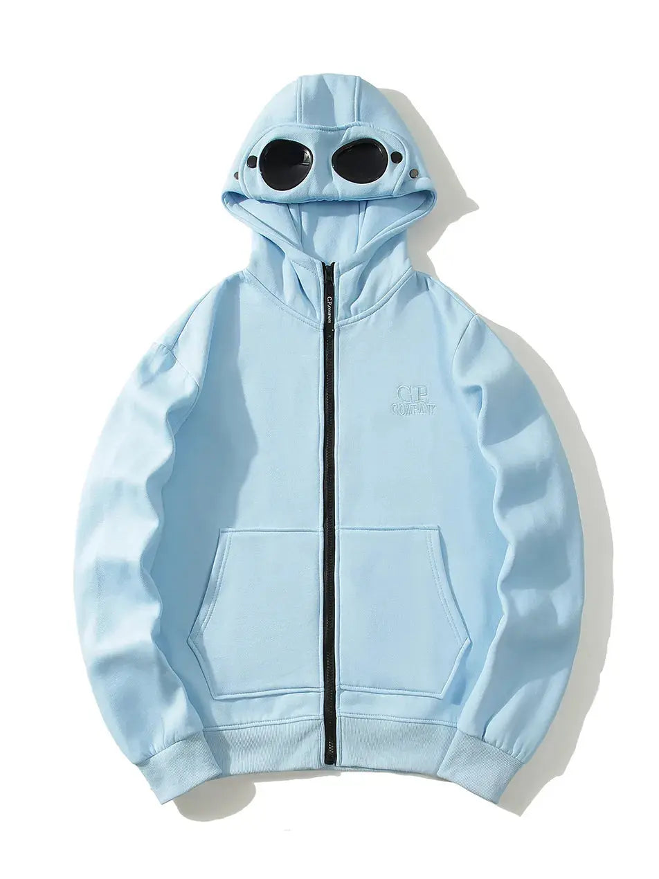 Zipper Hoodie with Round Lens