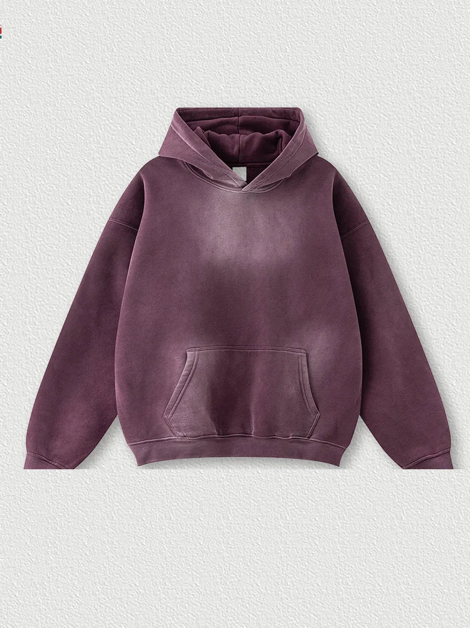 Vintage Fleece Loose Hoodie