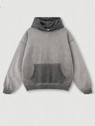 Wash Contrast Color Retro Gradient Casual Hoodie