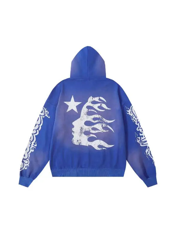 Hellstar Studios Blue Yoga Hoodies - Emma Bridess